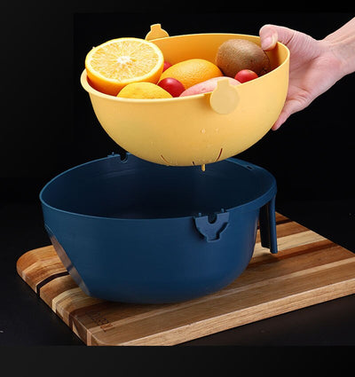 Multifunction Magic Rotate Vegetable Cutter with Drain Basket
