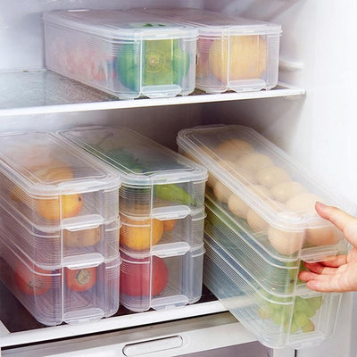 Refrigerator Food Storage Containers With Lid Kitchen Separate Freezer Seal Box