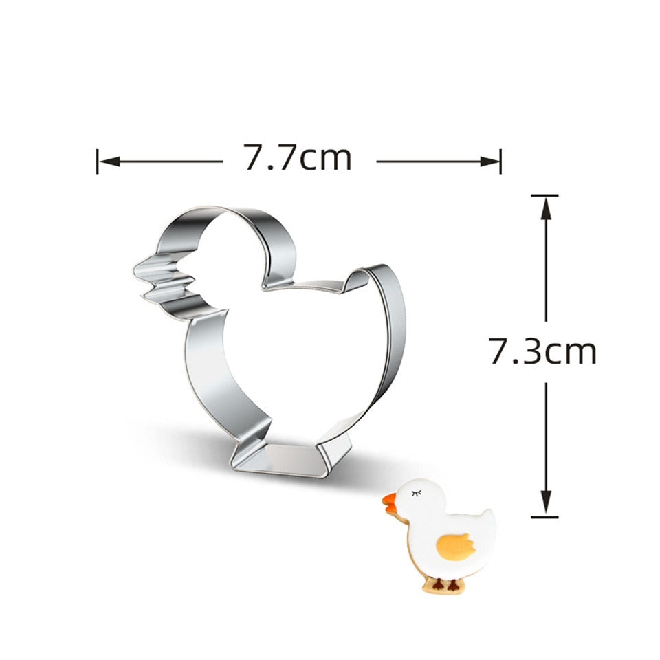 Rabbit Carrot Flower Egg Biscuit Cutter Mold for Kids Easter Party