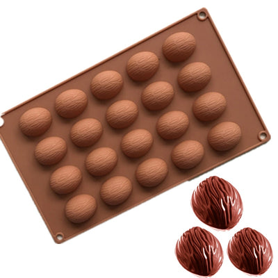 20 Cavity Walnut Silicone Chocolate Candy Mold Nuts Cookie Baking