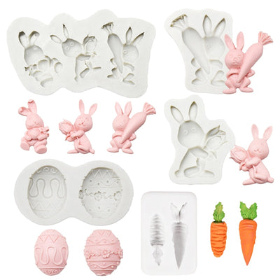 Easter Party Decoration Rabbit Carrot Easter Eggs Fondant