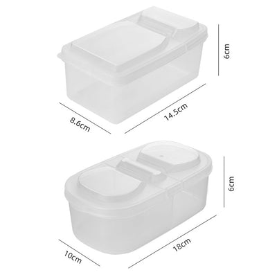 Plain double compartment with lid food fruit sealing jar multifunctional kit
