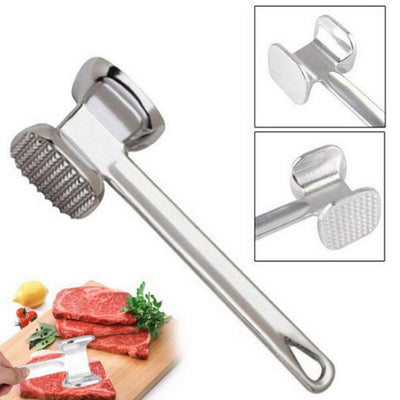 Double sided meat loosening hammer